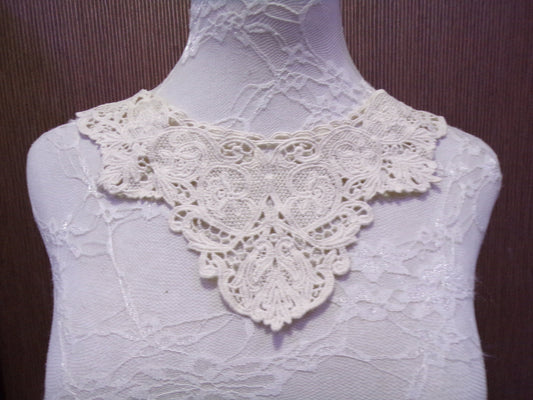 Vintage Style Crochet Applique, Crochet Collar, Laced Neck Trim for Dresses, Tops, collar, crochet neck trim
