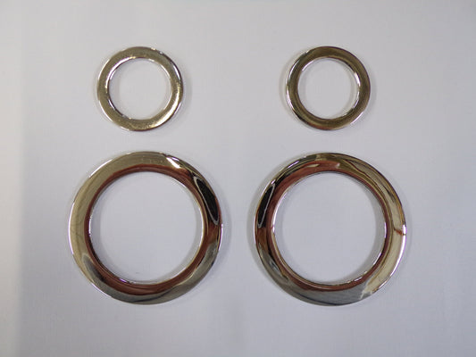 25mm, 50mm, Silver Metal Flat rings, Solid Metal Hoop Rings, Metal rings, Metal hoops, Napkin rings, Swimwear rings, metal buckle