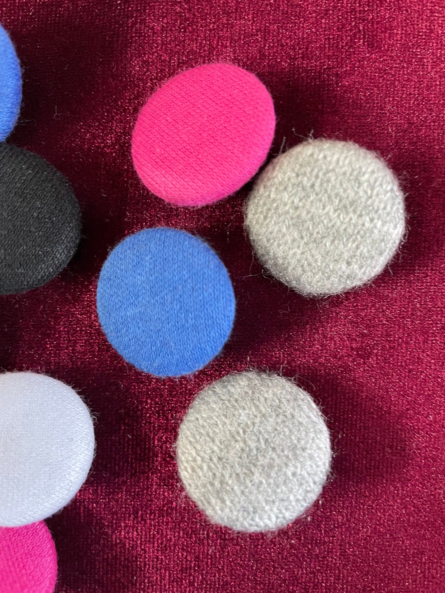 36L, 23mm, fabric covered buttons, buttons, fabric buttons, 5 colours