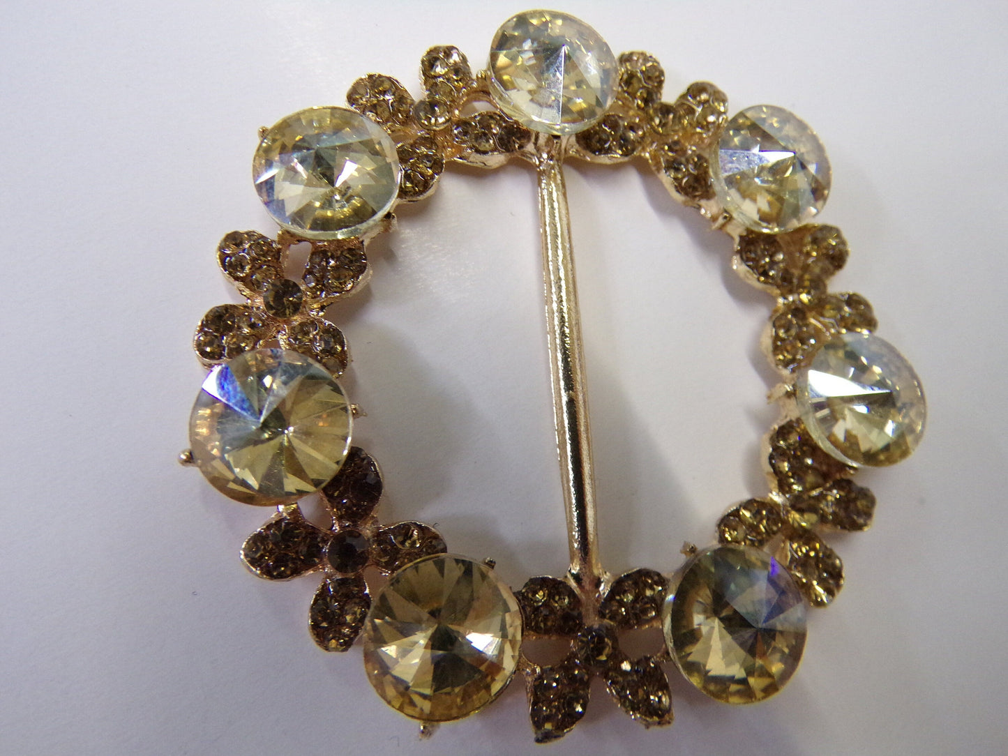 3cm bar Diamanté Rhinestone Buckle, Gold Diamante Buckle, Rhinestone Jewel Buckle, Fashion Buckle