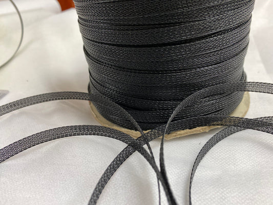 7mm Boning trimming, Black fabric stiffener, fabric stiffener, soft boning