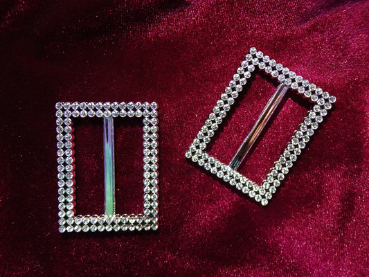40mm bar Lightweight Silver Buckle, Wedding Decoration Buckle, Bridal Buckle, Buckle for Bags, Belts, Swimwear, Lingerie, Cut out faux style