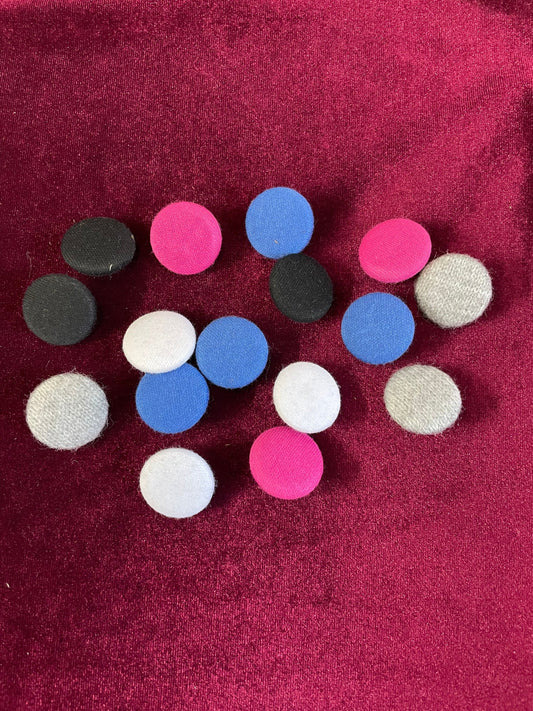 36L, 23mm, fabric covered buttons, buttons, fabric buttons, 5 colours