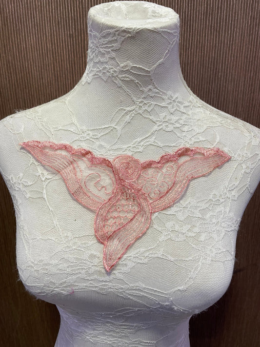 Neck line, neck trim, coral delicate neck trim, crafts,