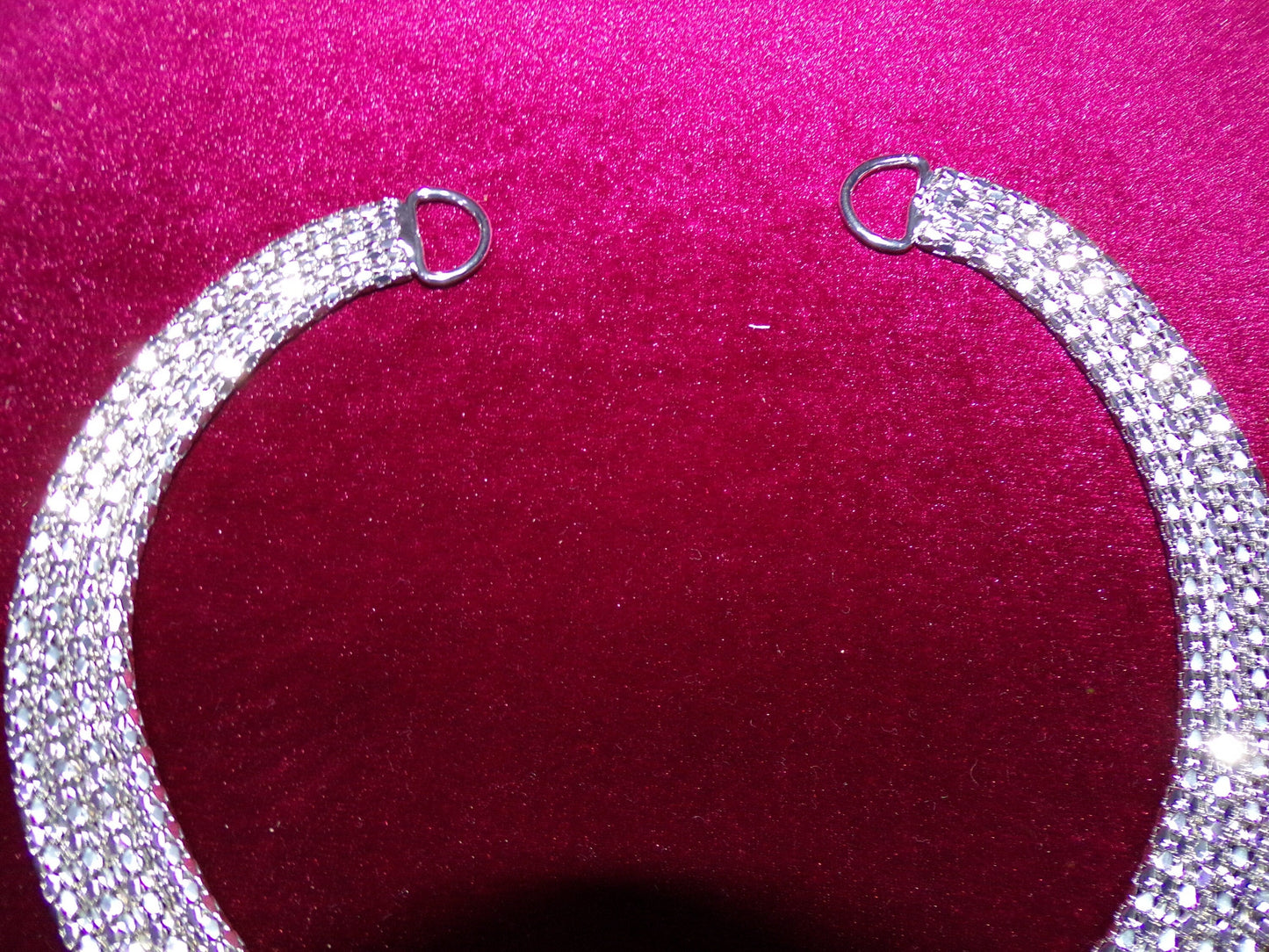 Silver Chain Neck Trim, Round Neck, Decorative Trim for Dresses, Tops, Dancewear