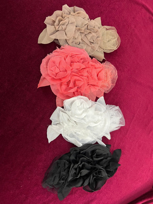 Floral applique, bridal, embroidered embellishments,