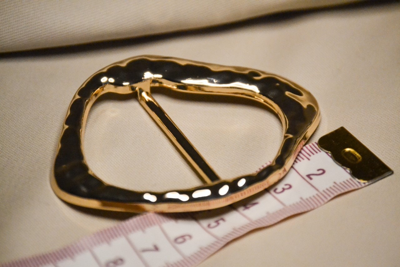 Oval textured Buckle, Belt buckle, Gold Buckle, Vintage Oval Buckle, Vintage Buckle