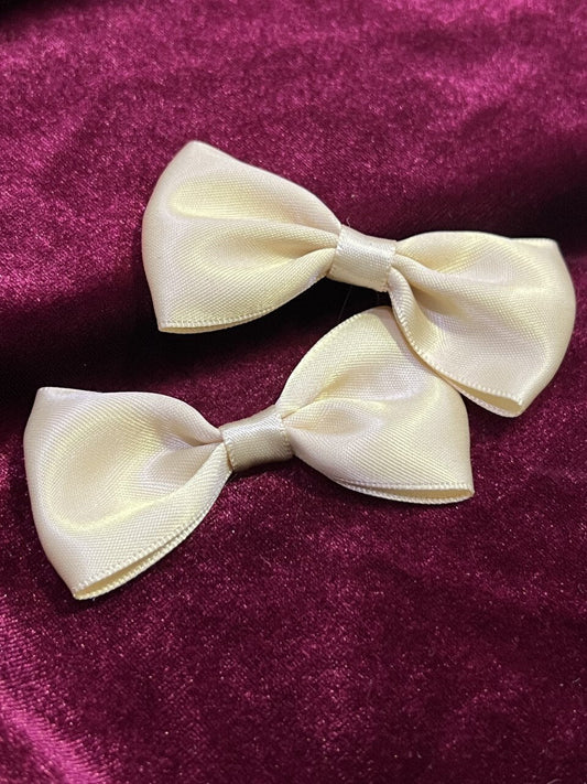 Satin Beige Handmade Ribbons, 2 pc per pack, Ribbon Pre-made, Satin Ribbons, Gift Wrapping, Wrapping Decorations
