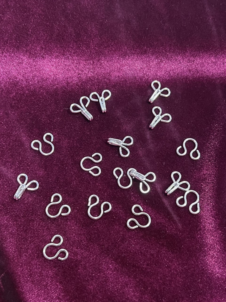 Metal Hook and Eye 4pc, Large Metal hook and Eye, Bra Closures, Fasteners, hook and eye.