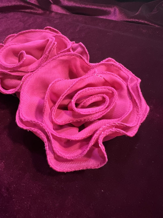 Delicate Handmade Roses, Bridal Rose, Bridal Flowers, Flowers, Handmade Flowers, Roses, Fabric Rose, Appliques, Embroidered Flower,