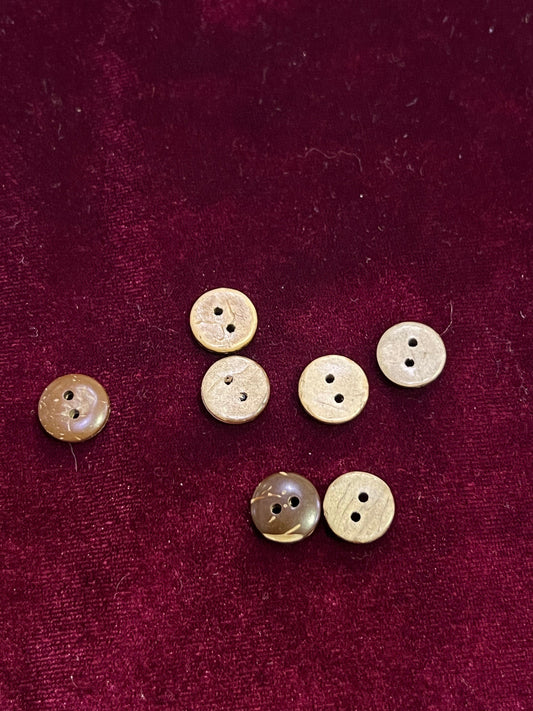 11.5mm / 18L wood imitation shirt buttons, wood-effect texture buttons, shirt buttons, 6pcs