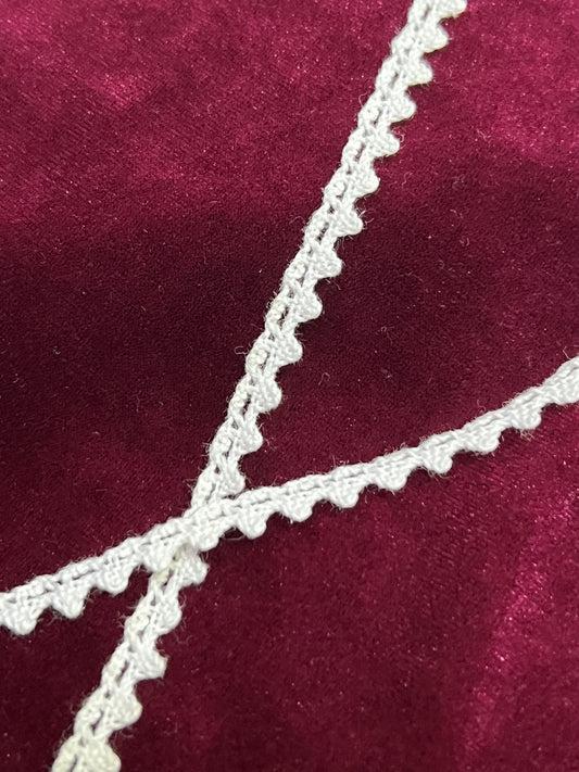 7mm Ivory Crochet Lace Trimming, Crochet Trim, Ivory Crochet Trim, Crochet Trim, Lace Trim, Bridal,