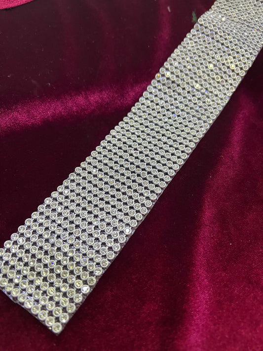 51 mm Diamanté Tape, Rhinestone necklace, Diamanté Belt, Diamanté Trimming, Rhinestone Trim, Iron on tape, Y2K Fashion, diamanté iron on