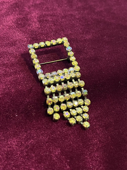 Diamante Fringe Brooch, Diamante Brooch, Brooch, Vintage Brooch