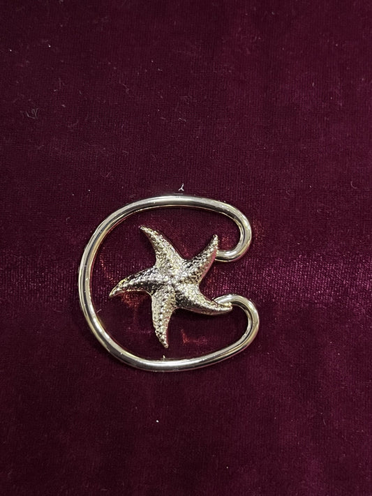 Starfish Gold Buckle, Metal Buckle, Swimwear Buckle, swimwear accessory, Garment Buckle