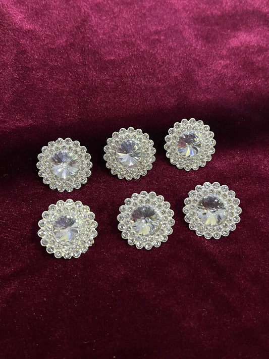 25mm/40L Diamante Buttons, Rhinestone buttons, Bridal Buttons, Fashion Diamante buttons, Crystal Buttons, Shank Buttons, Buttons, diamante