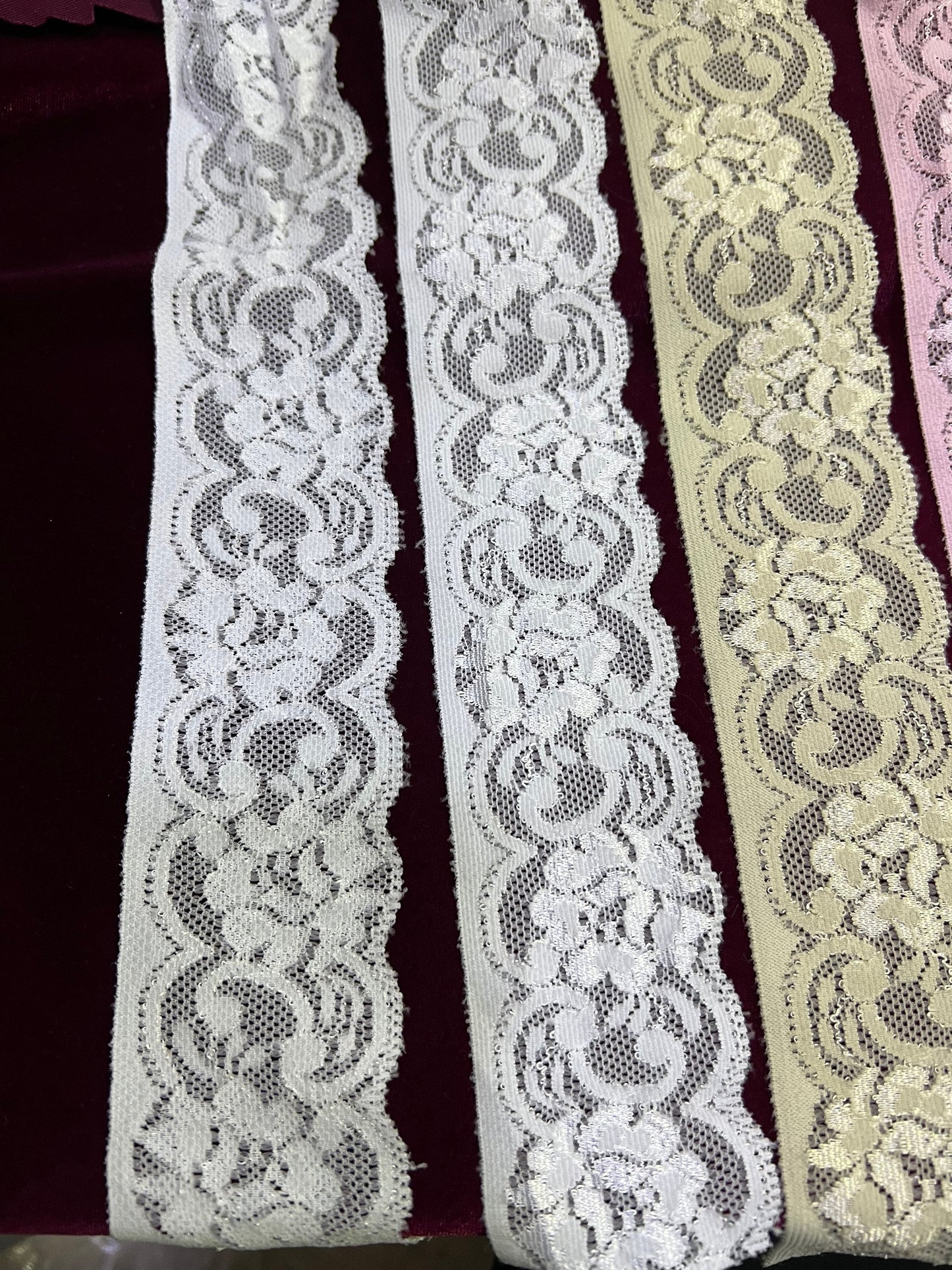 5.5cm wide Delicate Soft Stretch Lace Trim, lace, lingerie lace, stretch lace, fashion lace, variety of colours, flower lace, motif lace,