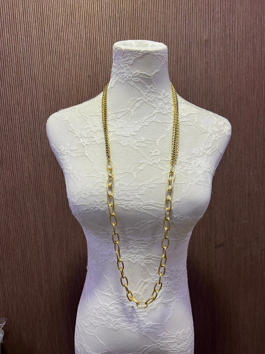 Lightweight Metal Gold Chain Necklace, Chain Necklace, Y2K fashion, Chain Accessories, chain necklace, gold necklace, multi chain neckalce