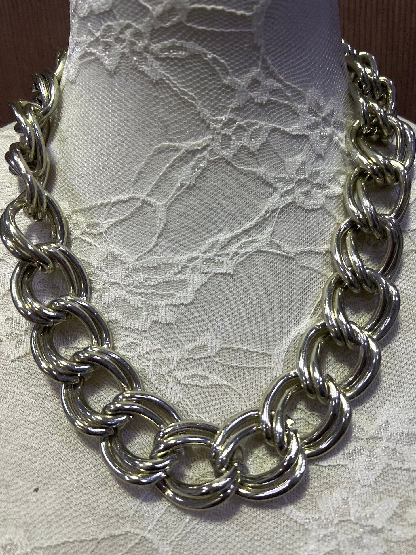 Silver / Gold Chunky Double Chain Necklace, Chain Choker, Chain Necklace, Metal Necklace, Metal Chain, Y2K Fashion, Unisex Necklace,