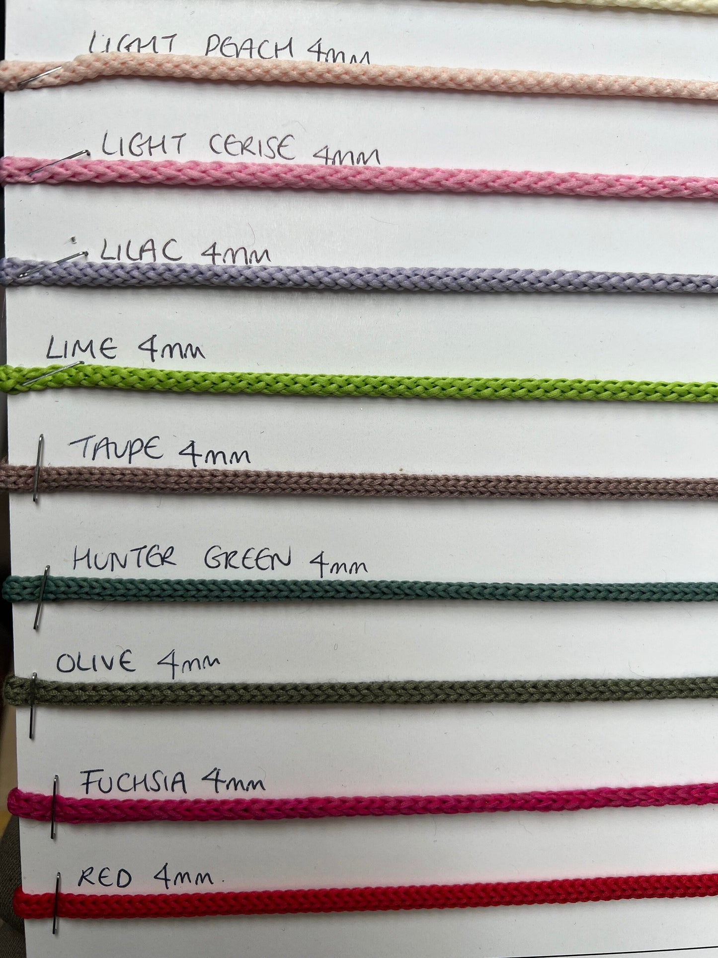 Hoodie Drawstring Soft Cord, 17 colours, 1/5/10 metres, hoody cord. Cord, knitted cord.