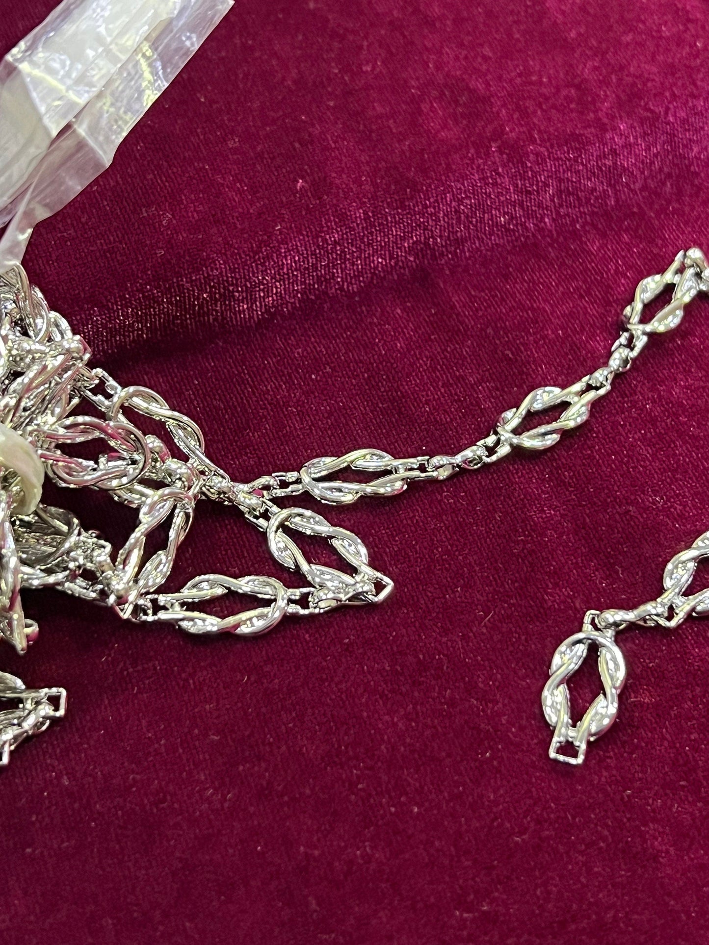 Square Knot chain pattern, Rope Knot Silver Chain, Metal Chain on roll, Metal chain, silver chain, Square Knot Chain, Patterned Chain