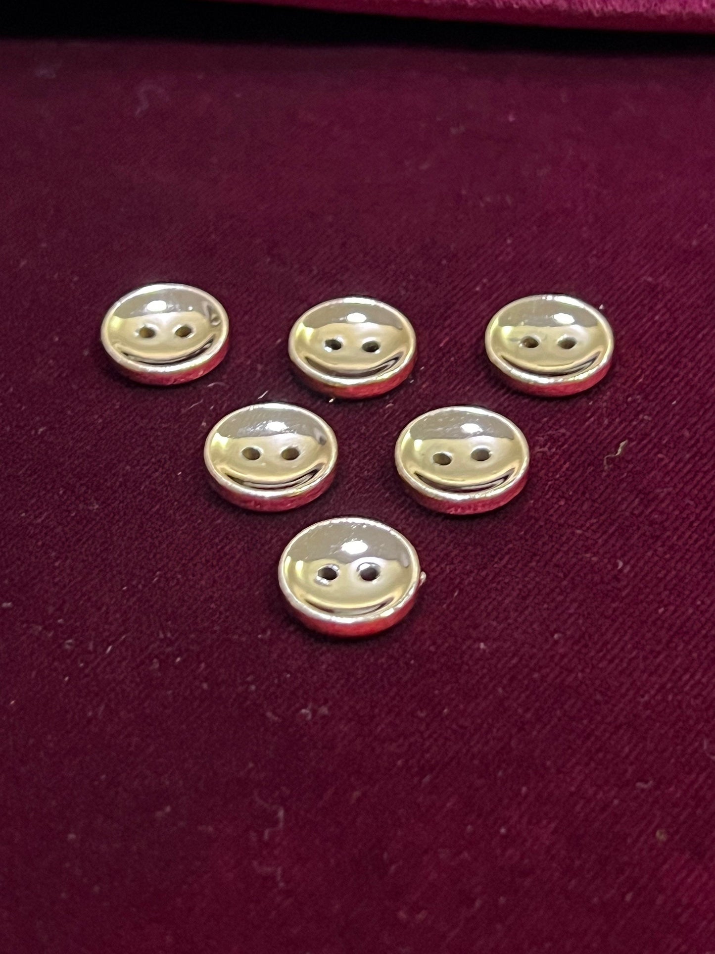 2-hole Shirt Buttons in sizes 18L / 20L, Rose Gold buttons, Metallic lightweight buttons, 2 hole buttons, shirt buttons, gold buttons,