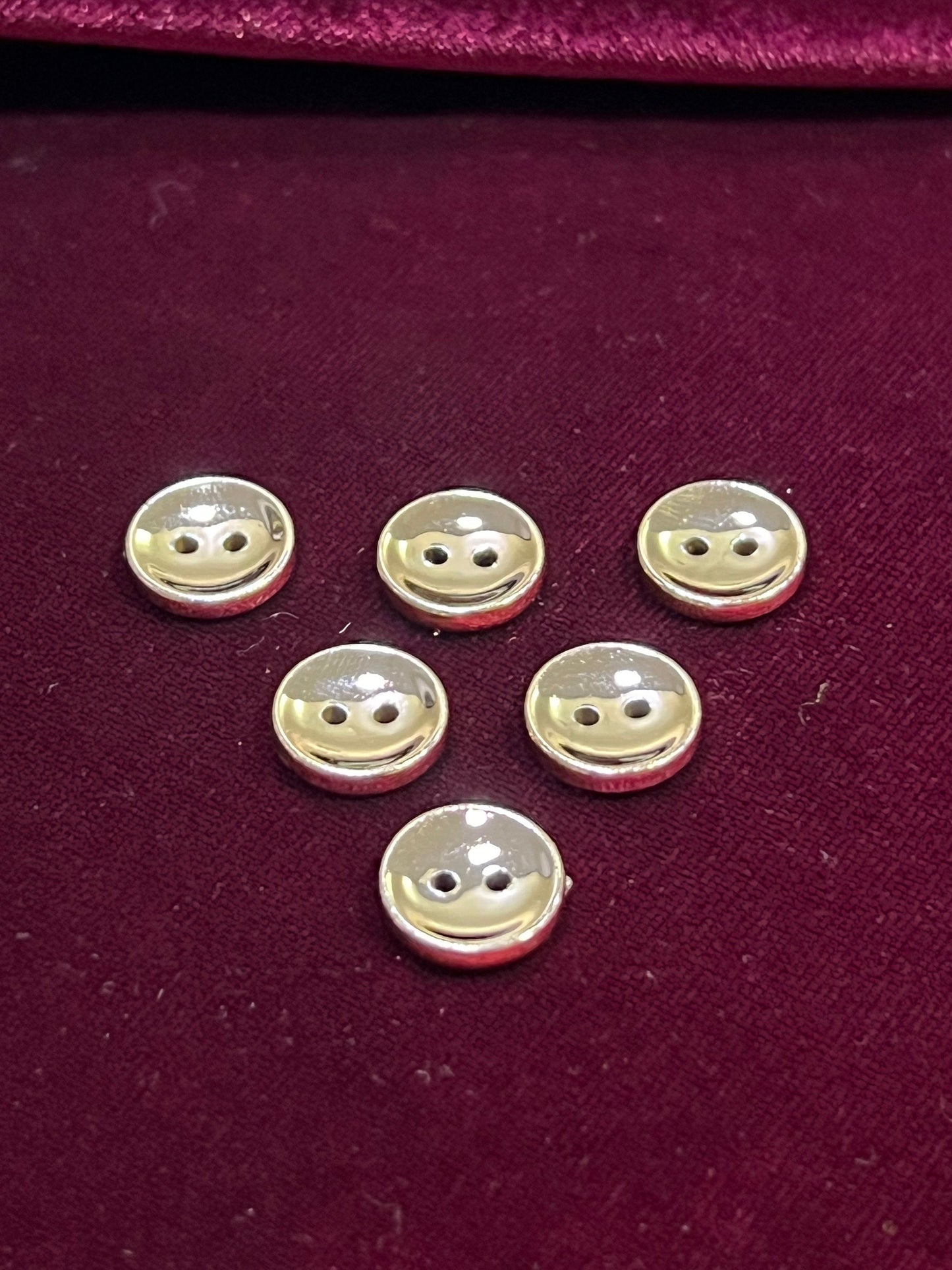 2-hole Shirt Buttons in sizes 18L / 20L, Rose Gold buttons, Metallic lightweight buttons, 2 hole buttons, shirt buttons, gold buttons,