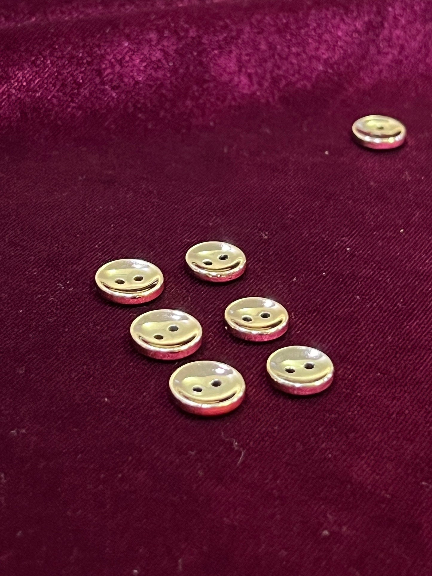 2-hole Shirt Buttons in sizes 18L / 20L, Rose Gold buttons, Metallic lightweight buttons, 2 hole buttons, shirt buttons, gold buttons,