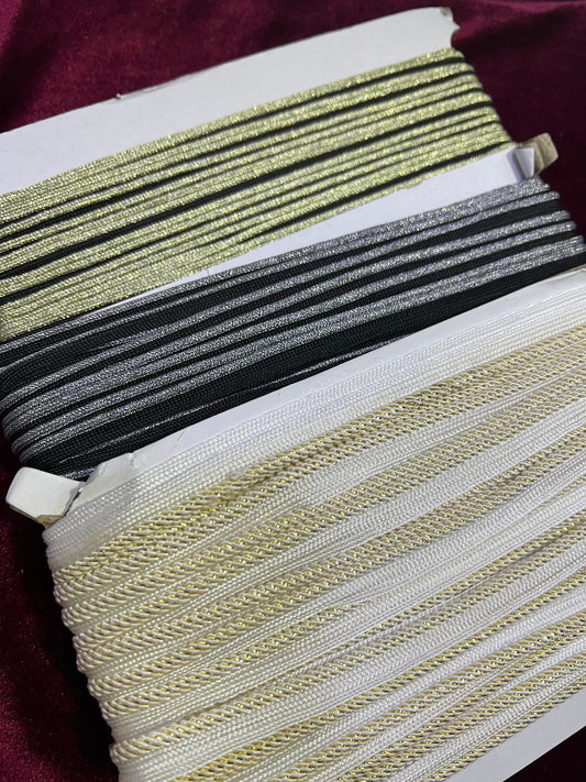 Lurex Shiny Piping Cord, Rope, Piping, Trimmings Upholstery Piping Cushion, clothing piping, lurex trim, piping cord, piping, fashion piping