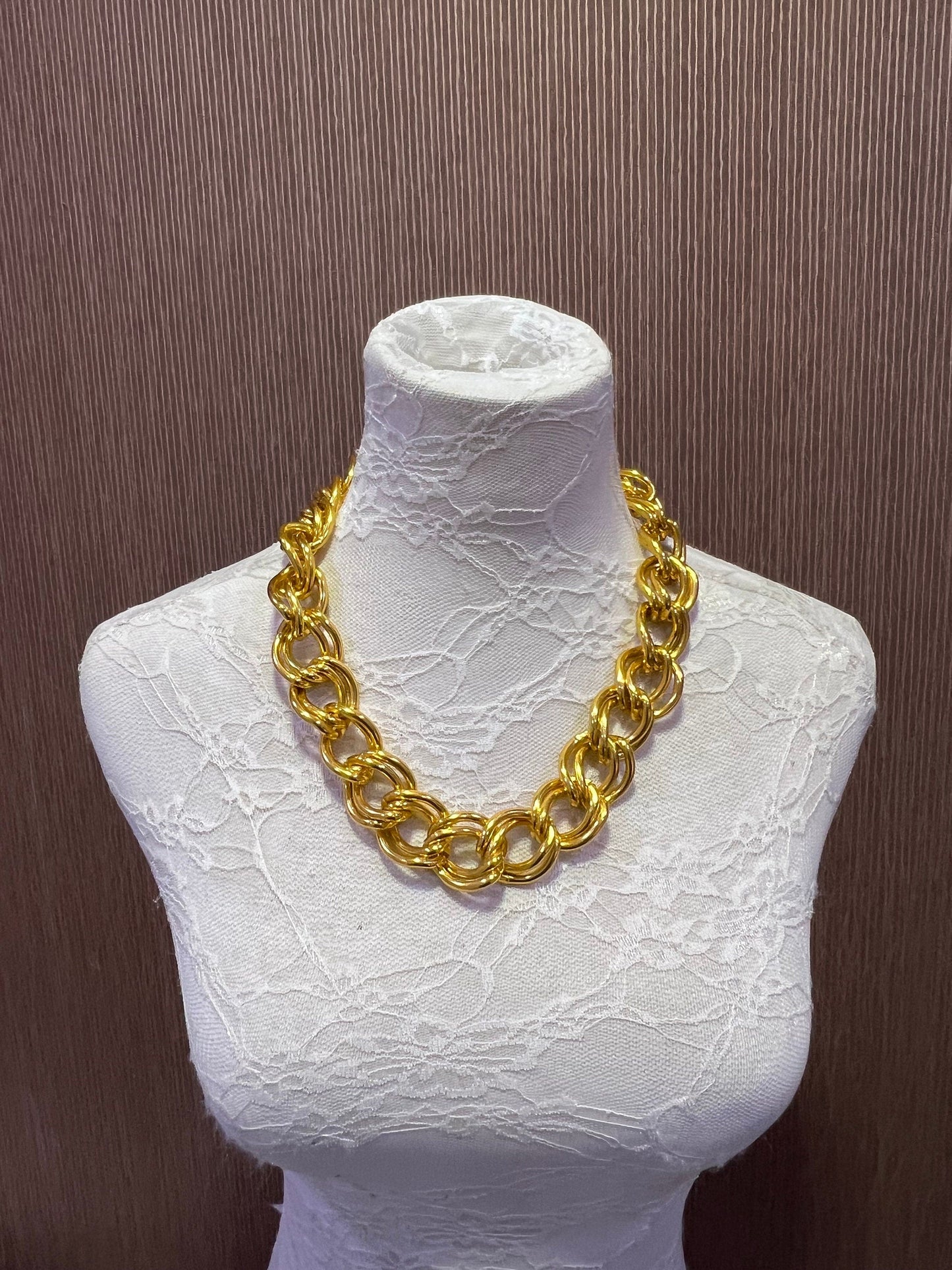 Silver / Gold Chunky Double Chain Necklace, Chain Choker, Chain Necklace, Metal Necklace, Metal Chain, Y2K Fashion, Unisex Necklace,