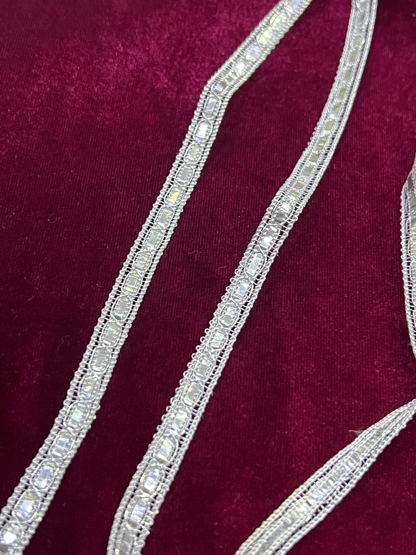 0.8cm Elegant Silver Guipure Lace Trim inspired, Sewing Ribbon, Craft, Silver Ribbon slot lace, Lurex Ribbon lace, Silver lace, Metalllic