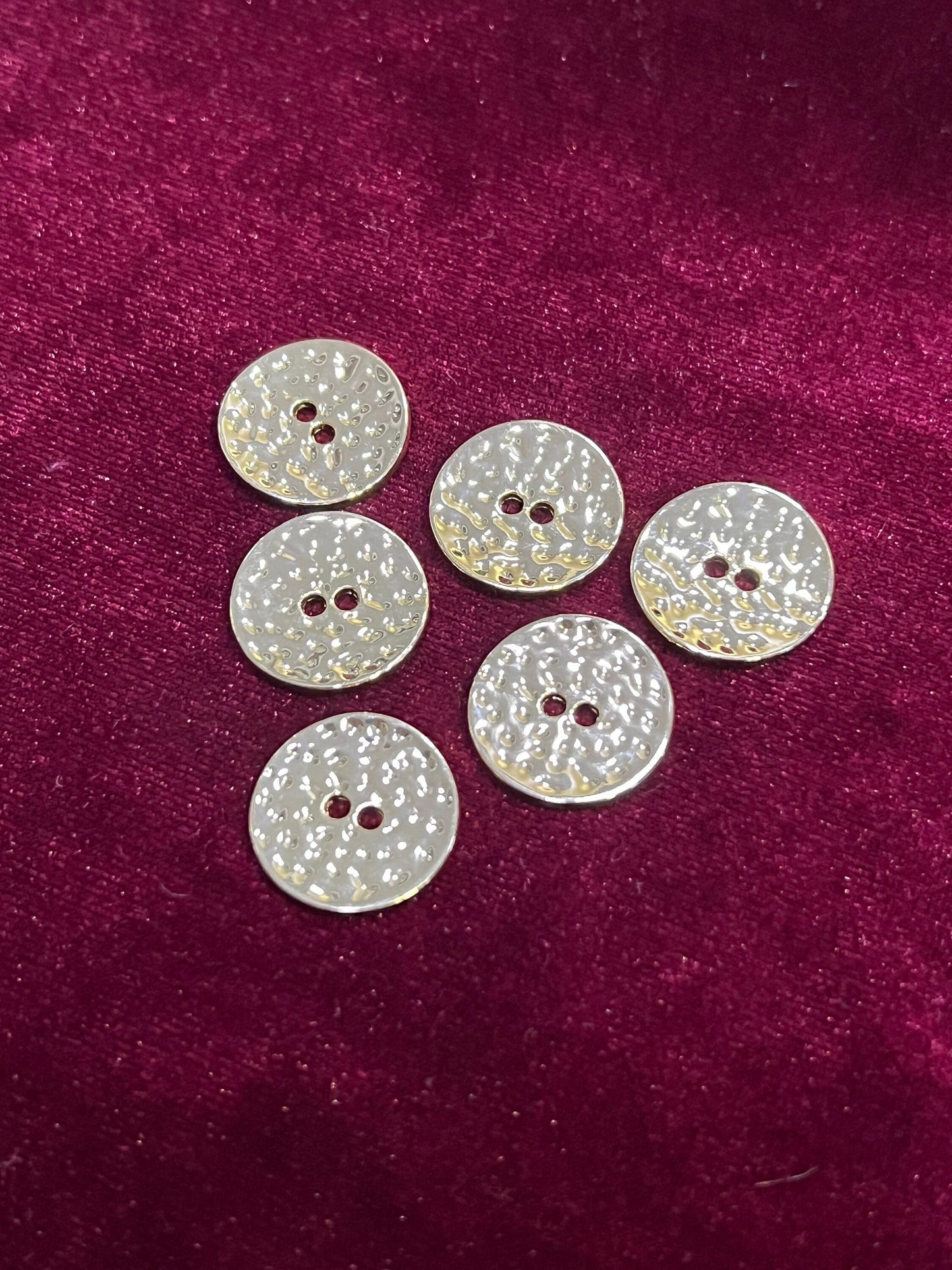 Hammered Gold Metal Buttons, 2 Hole Buttons, Metal Buttons, 28L buttons, Rose Gold Buttons, Hammered Buttons, gold buttons, fashion buttons