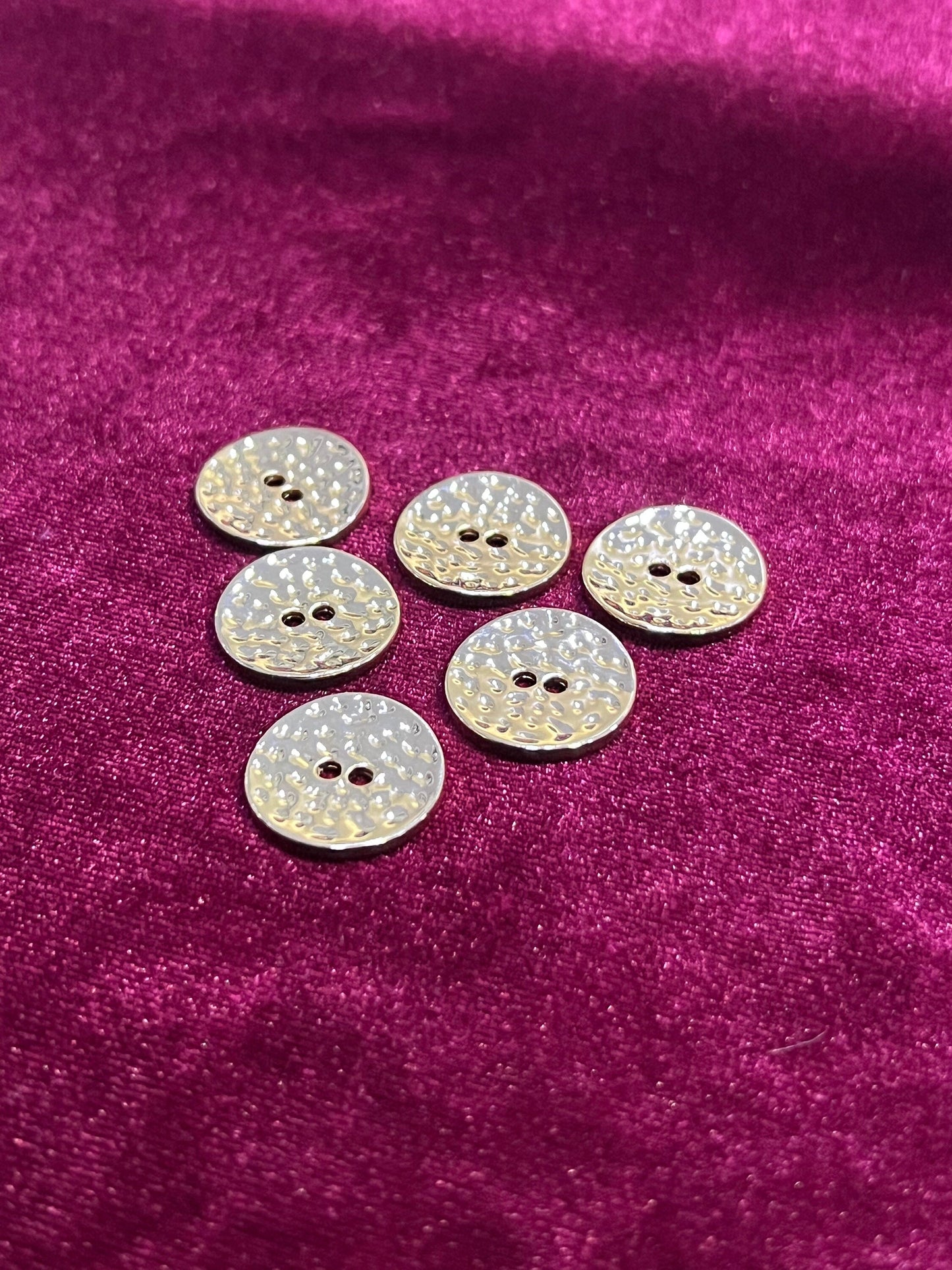 Hammered Gold Metal Buttons, 2 Hole Buttons, Metal Buttons, 28L buttons, Rose Gold Buttons, Hammered Buttons, gold buttons, fashion buttons