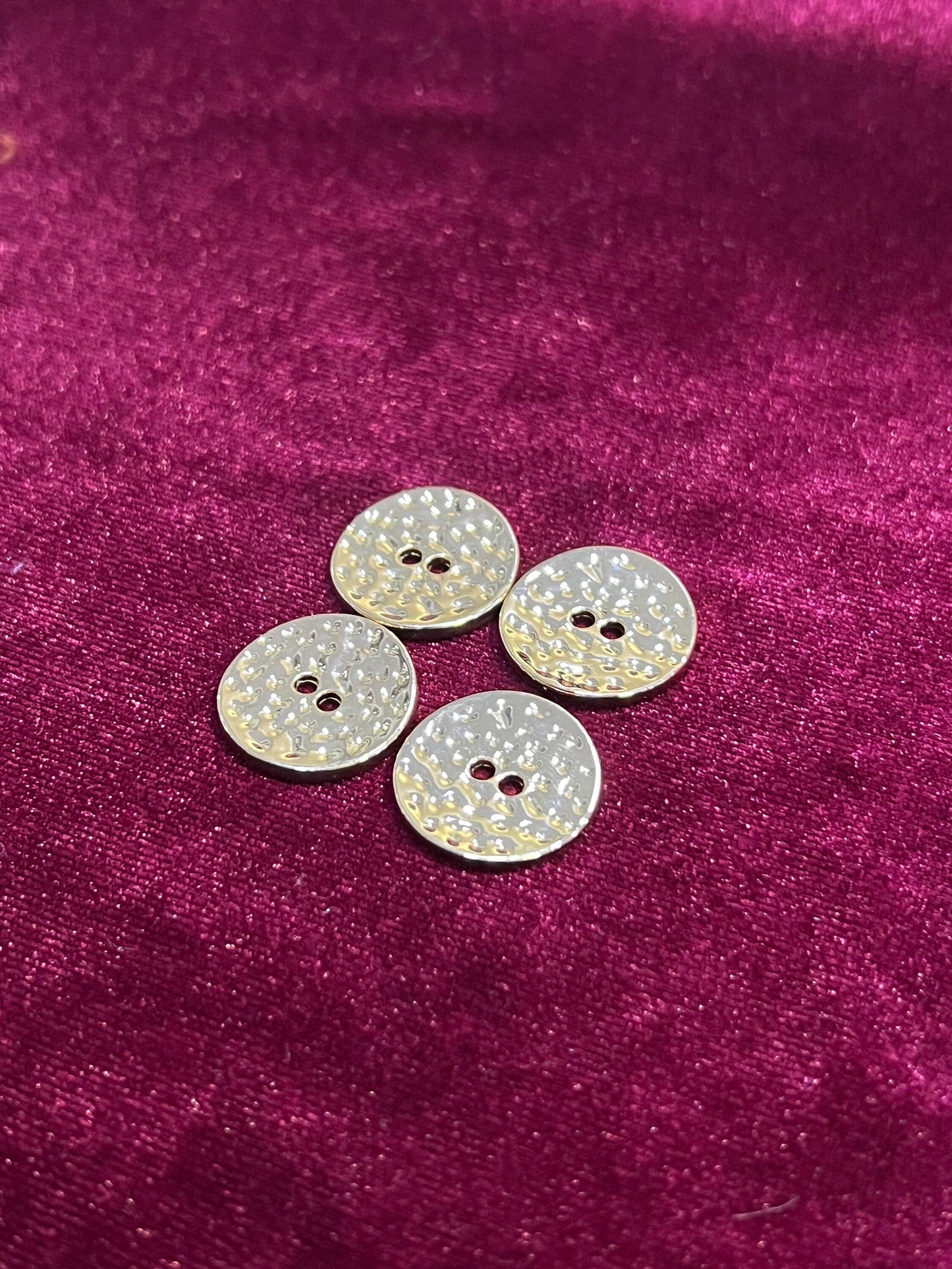 Hammered Gold Metal Buttons, 2 Hole Buttons, Metal Buttons, 28L buttons, Rose Gold Buttons, Hammered Buttons, gold buttons, fashion buttons