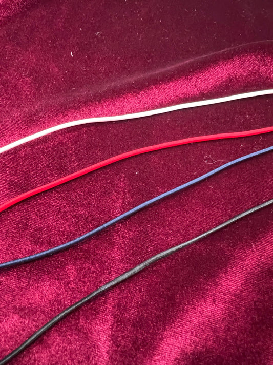 2mm Elastic Cord, Rounded Elastic, Elastic rope, Colour Elastic, shock cord, elastic straps, stretch cord, cord, 2mm cord