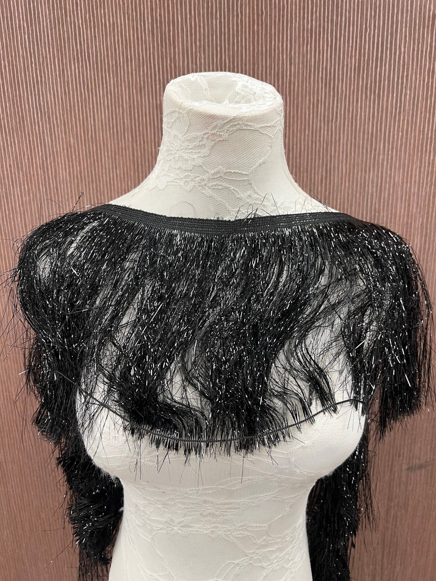 Foil Fringe Trim 20cm dancewear, party wear, fashion fringe, foil fringe, festival fringe, tinsel fringe, fringe, dance wear fringe, 11 col