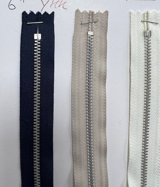 7'' 8'' 9'' YKK Metal Closed End Zip, YKK Zip, Metal Zip, 7'' Zip, Closed End Zip, Coloured Zip, Dress Zip, Bag Zip, Ball Chain Zip, Zip