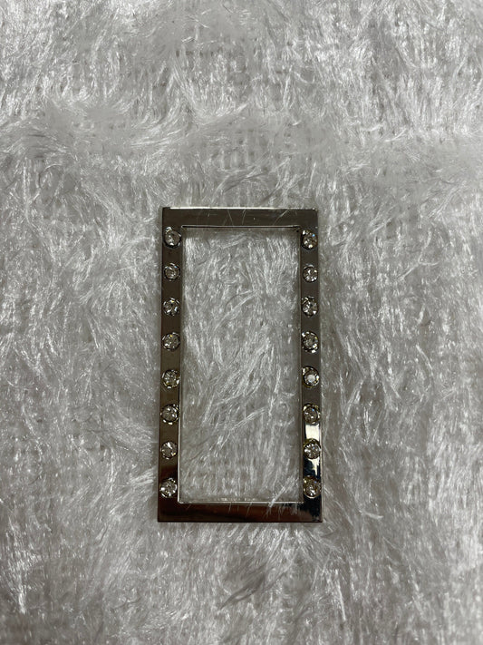 Rectangle buckle. Buckle, diamanté buckle, silver buckle