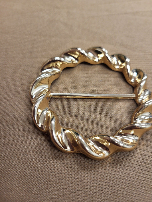 Gold decorative buckle, metal buckle, twisted metal buckle, buckle, swimwear buckle, gold buckle, metal buckle, hammered buckle