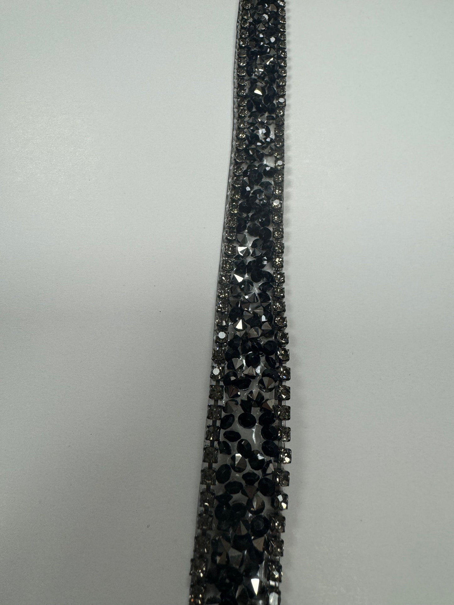 Gunmetal iron on diamanté, diamanté iron on, rhinestone iron on, black hot fix iron on, black gunmetal iron on