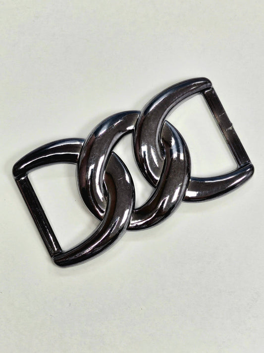 Gunmetal buckle, plastic buckle, decorative buckle, chain effect buckle