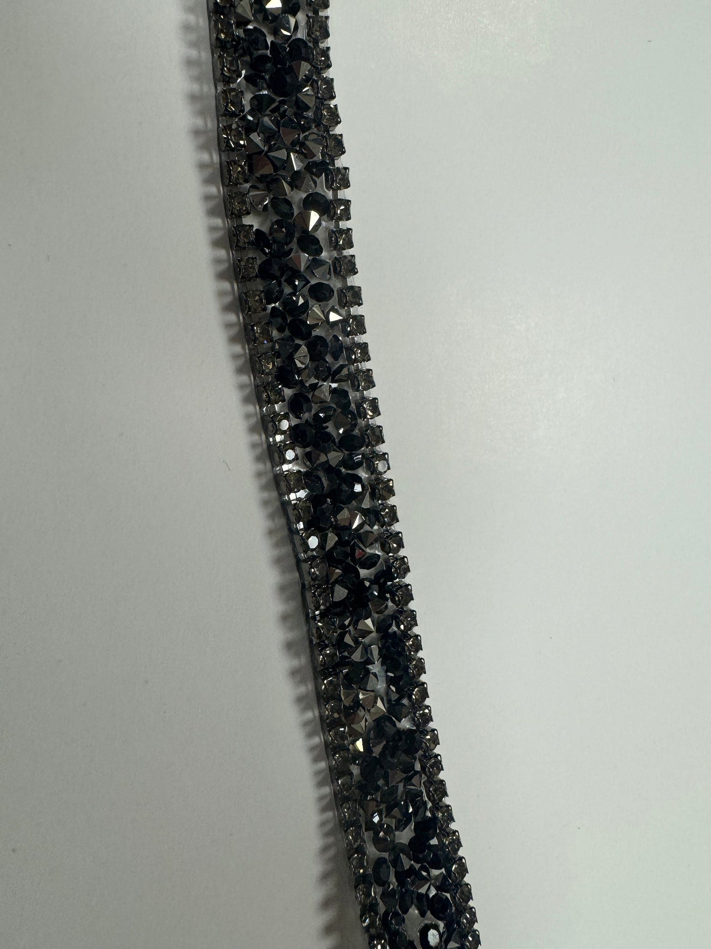 Gunmetal iron on diamanté, diamanté iron on, rhinestone iron on, black hot fix iron on, black gunmetal iron on