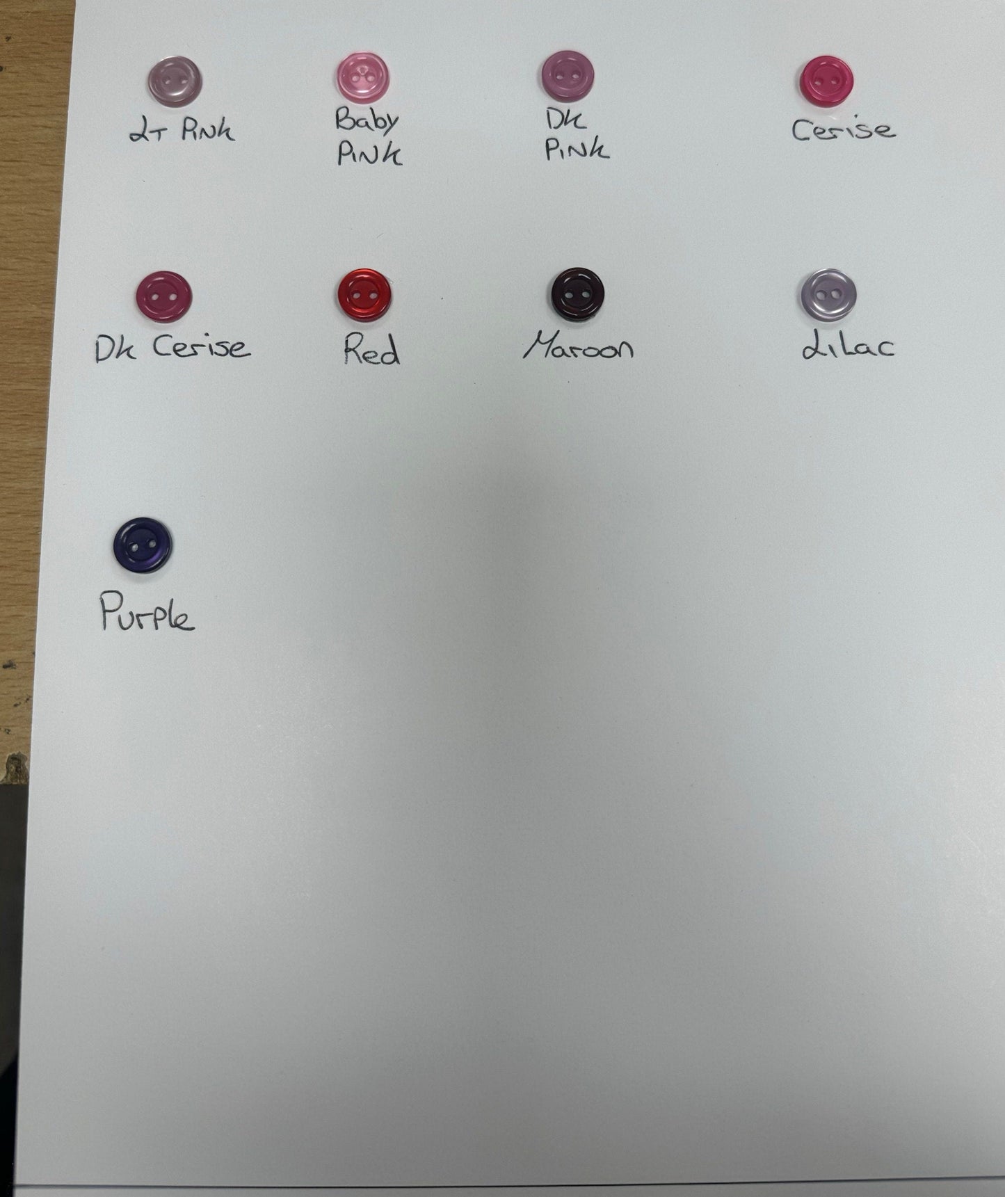 shirt buttons, 18L buttons, 2 hole buttons, buttons, coloured buttons, small buttons, replacement buttons.