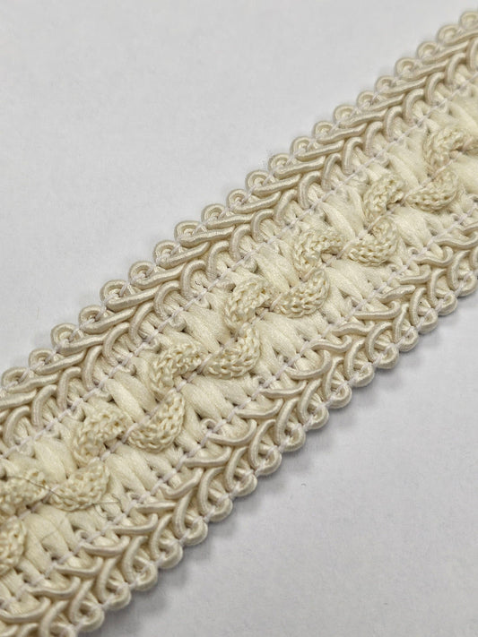 Decorative trimming, stretch trimming, Vintage trim, elastic, cream elastic,