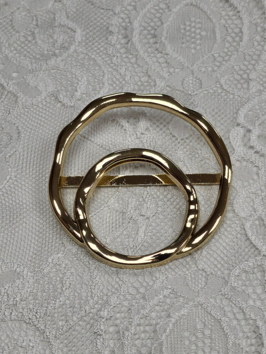 5.5cm Gold metal buckle, metal buckle, buckle, decorative buckle, swimwear buckle, hammered buckle, double ring buckle