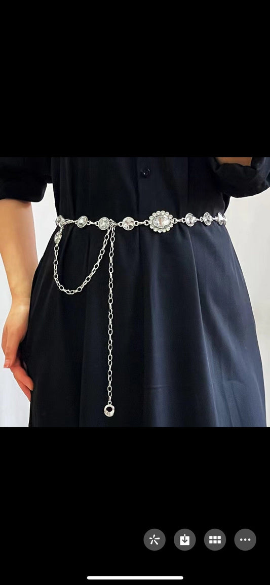Belt, diamanté belt, rhinestone belt, belly chain, belly belt, fashion belt, designer belt