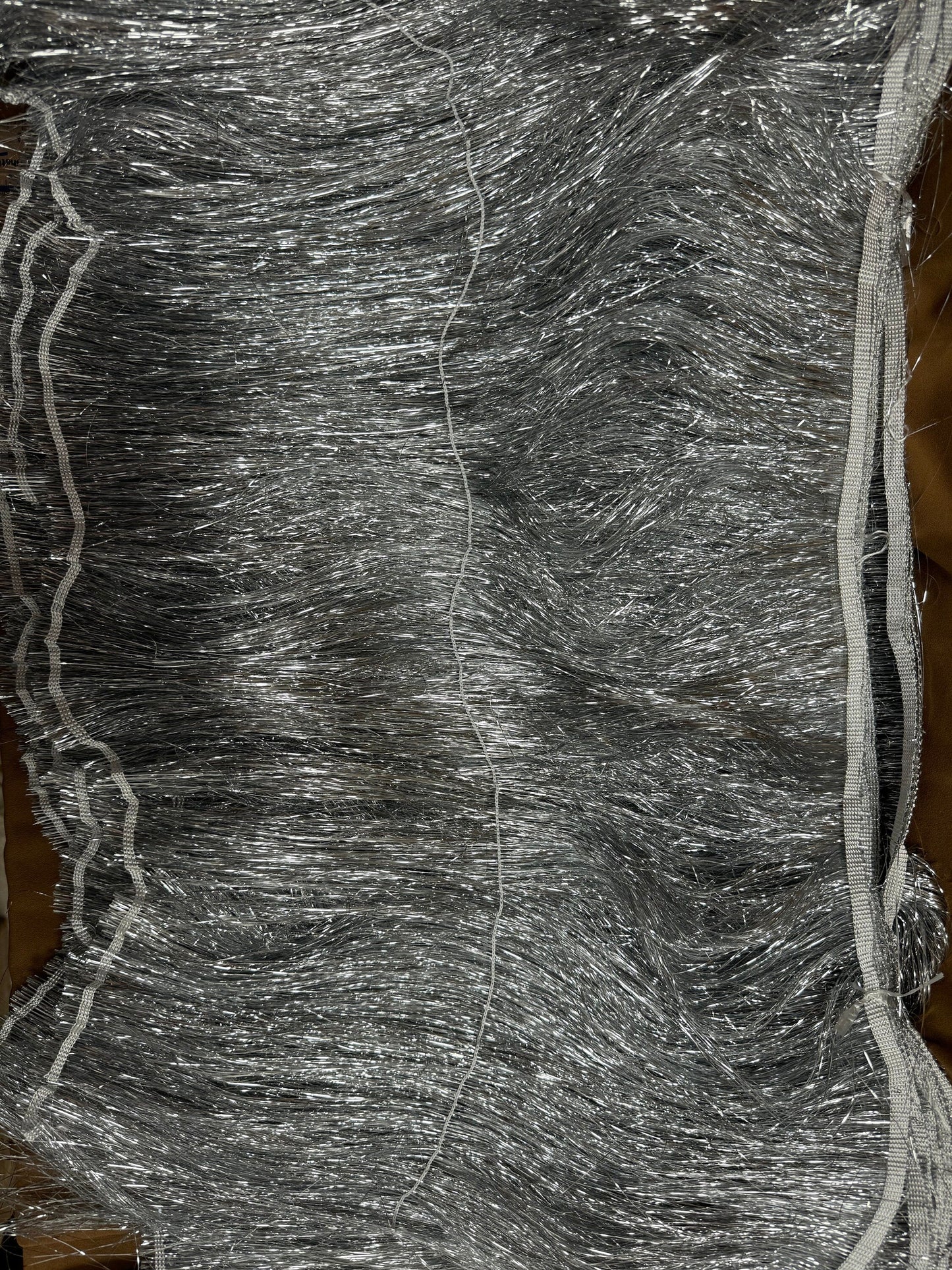 40cm fringe, 16” foil fringe, Christmas fringe, dance wear fringe, foil fringe, silver Fringe