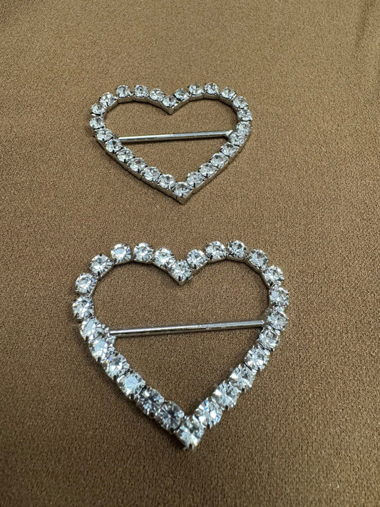 Heart buckle, diamanté buckle, rhinestone buckle, buckle, heart buckle