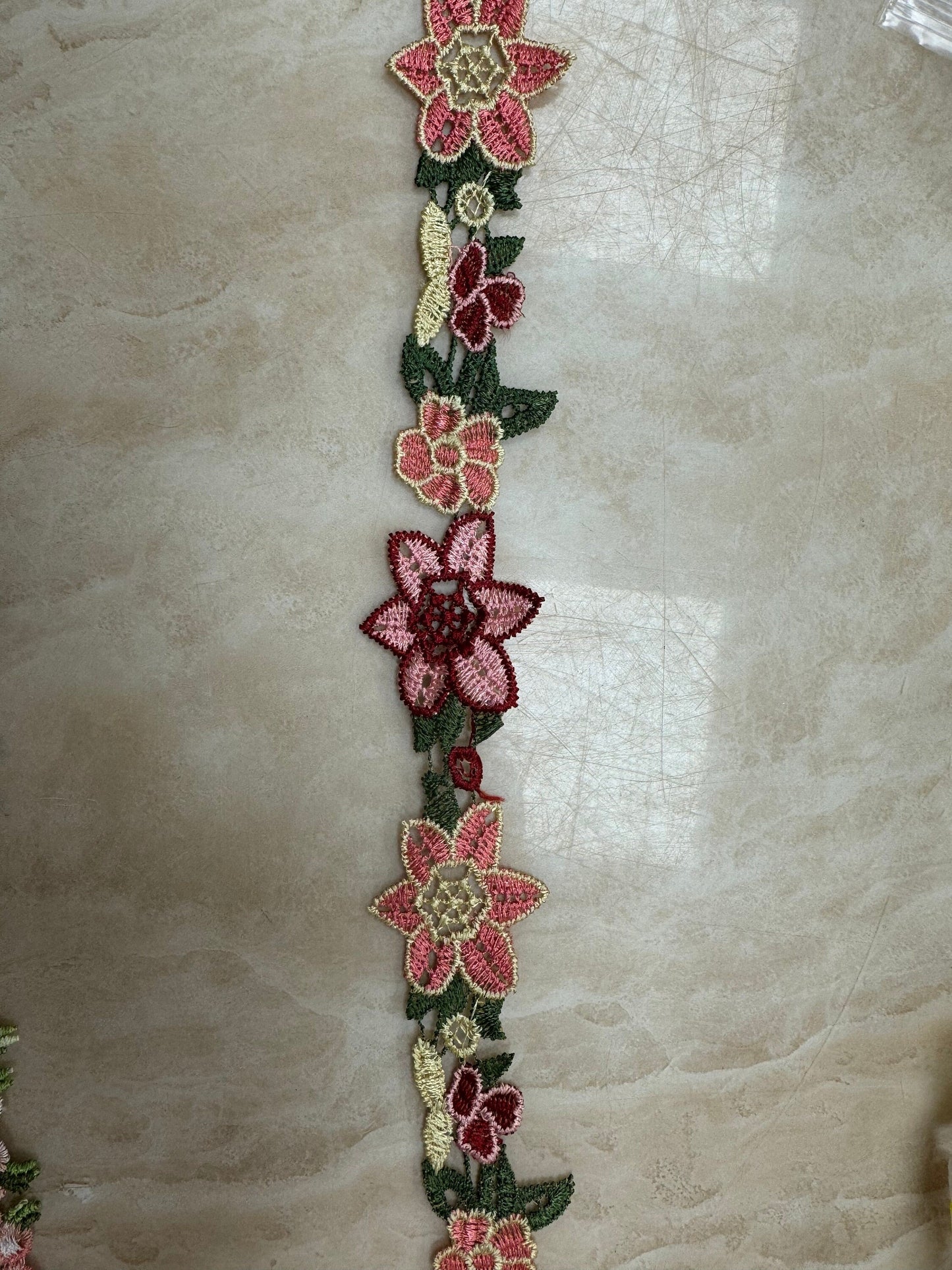 Floral tapes, multi colour flower tapes, flower lace, flower tapes, floral lace, coloured tapes, flower lace, lace, daisy lace, daisy cotton