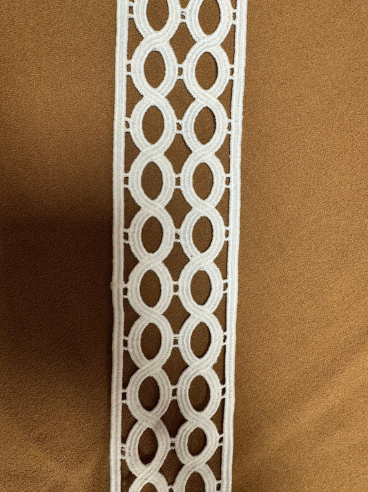 5cm lace, cotton lace, milk silk lace, off white lace, 2” lace, loop lace